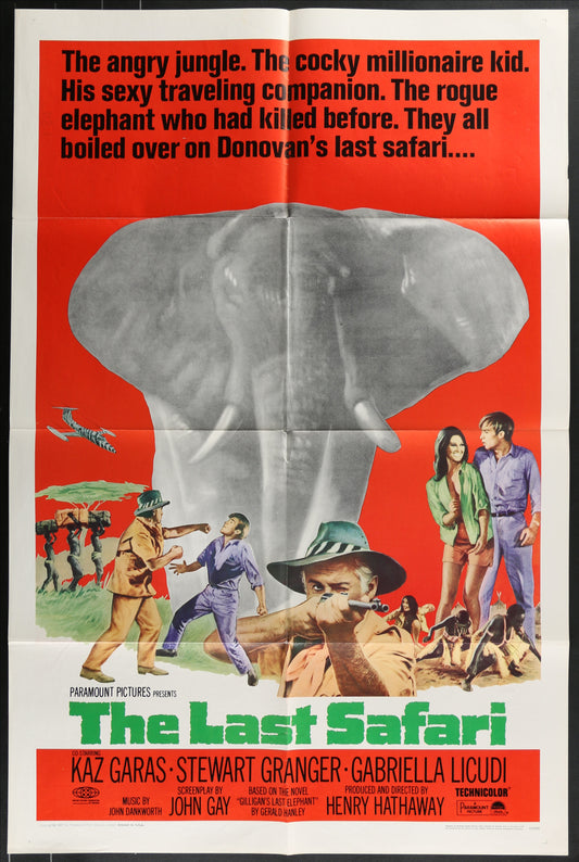 The Last Safari (1967) Original US One Sheet Movie Poster