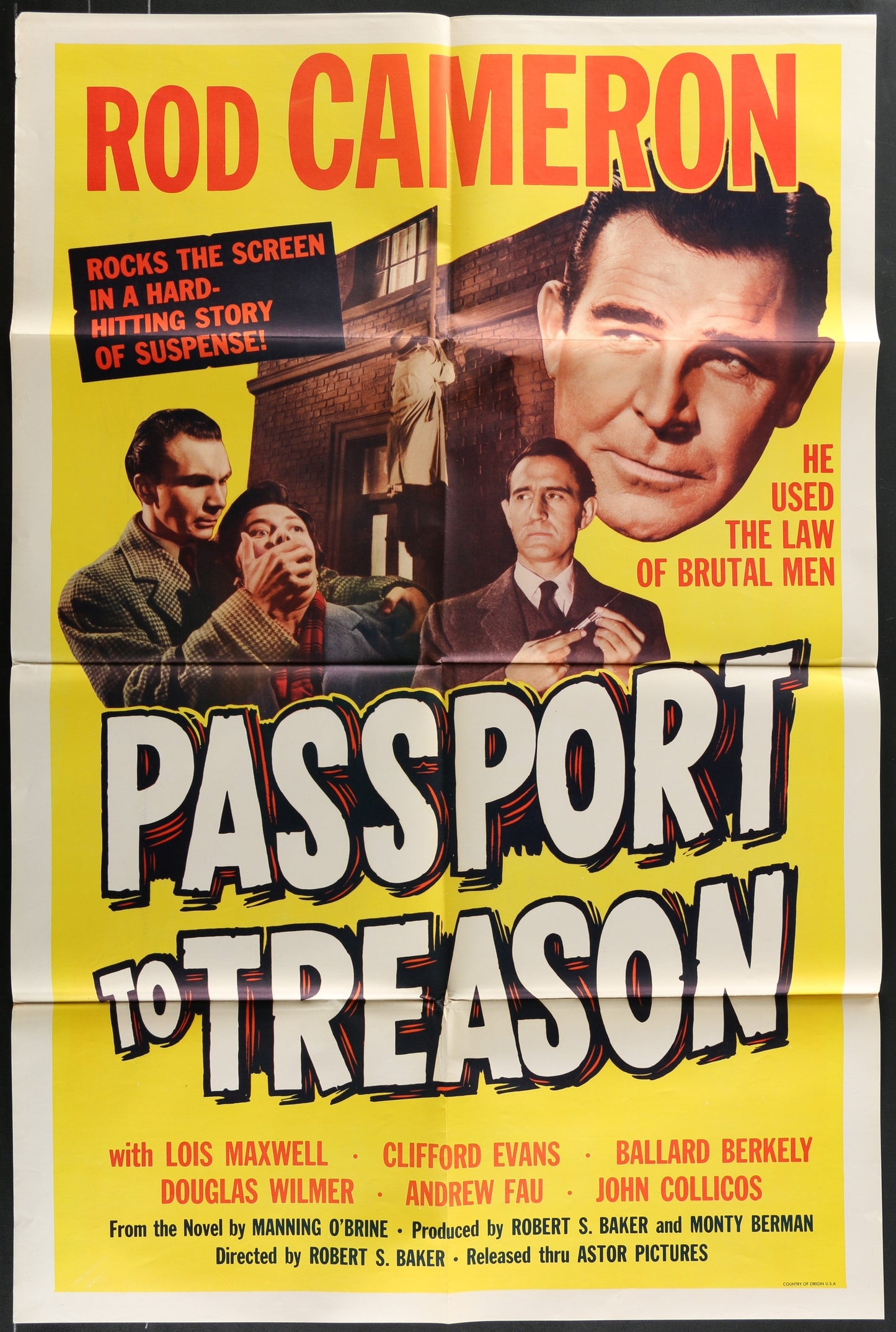 Passport To Treason (1956) Original US One Sheet Movie Poster