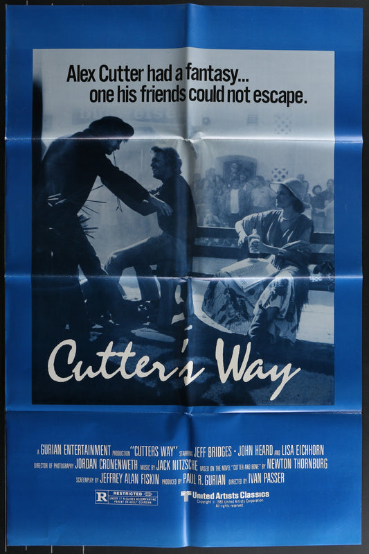 Cutter's Way (1981) Original US One Sheet Movie Poster