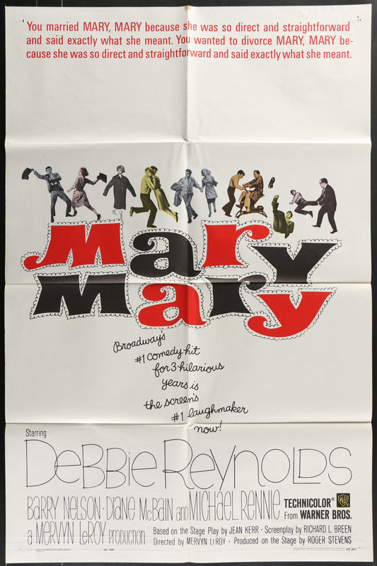 Mary, Mary (1963) Original US One Sheet Movie Poster