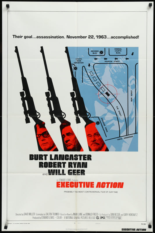 Executive Action (1973) Original US One Sheet Movie Poster