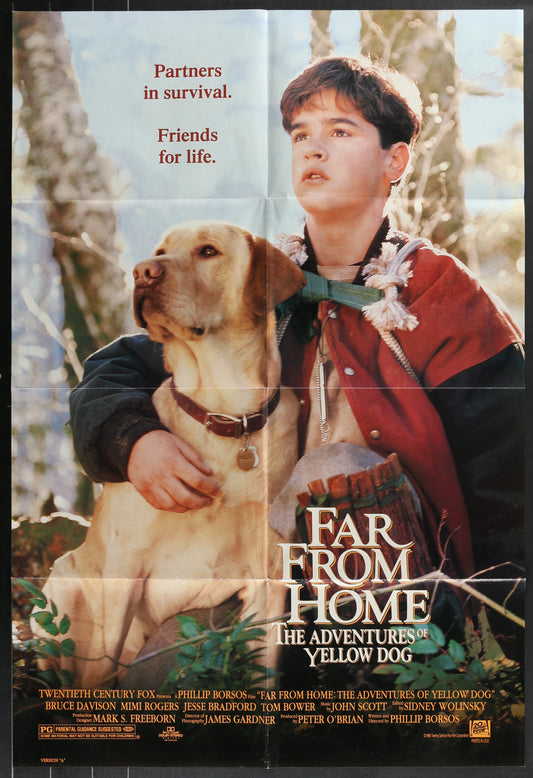 Far From Home: The Adventures Of Yellow Dog (1995) Original US One Sheet Movie Poster