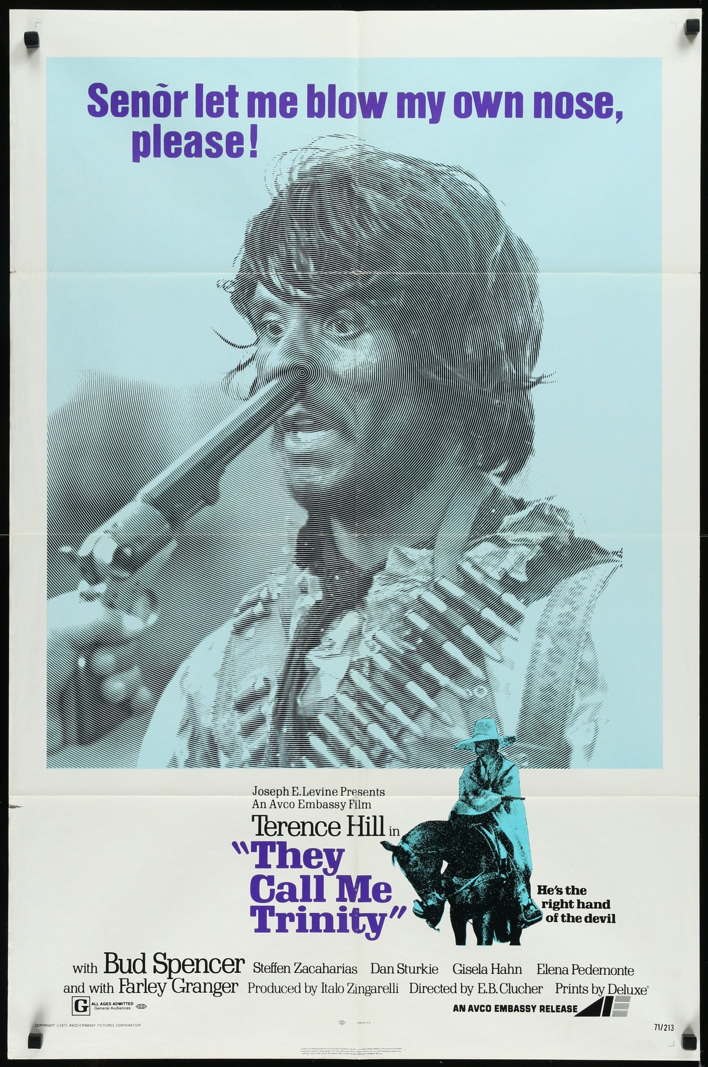 They Call Me Trinity (1971) Original US One Sheet Movie Poster