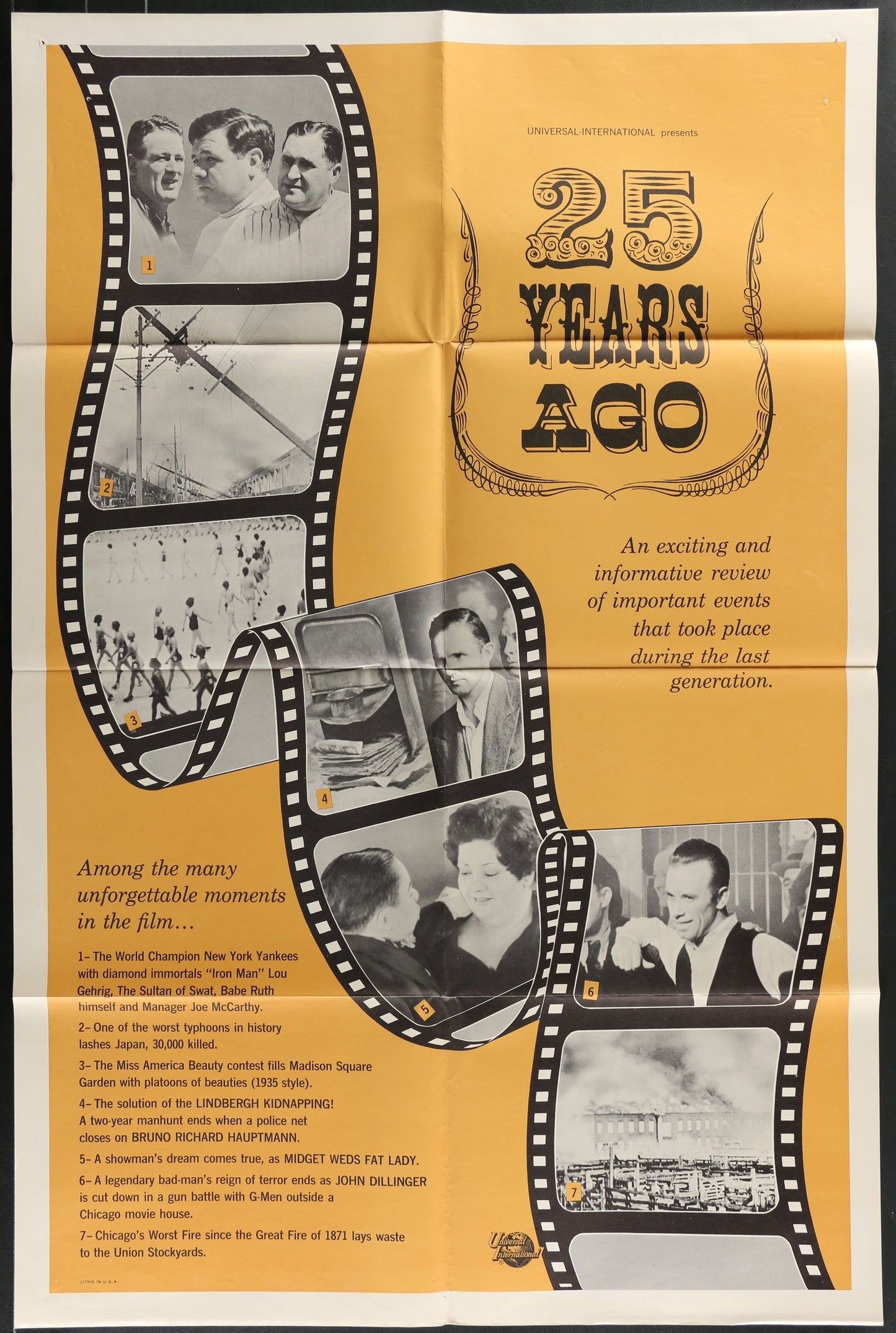 25 Years Ago (1960) Original US One Sheet Movie Poster