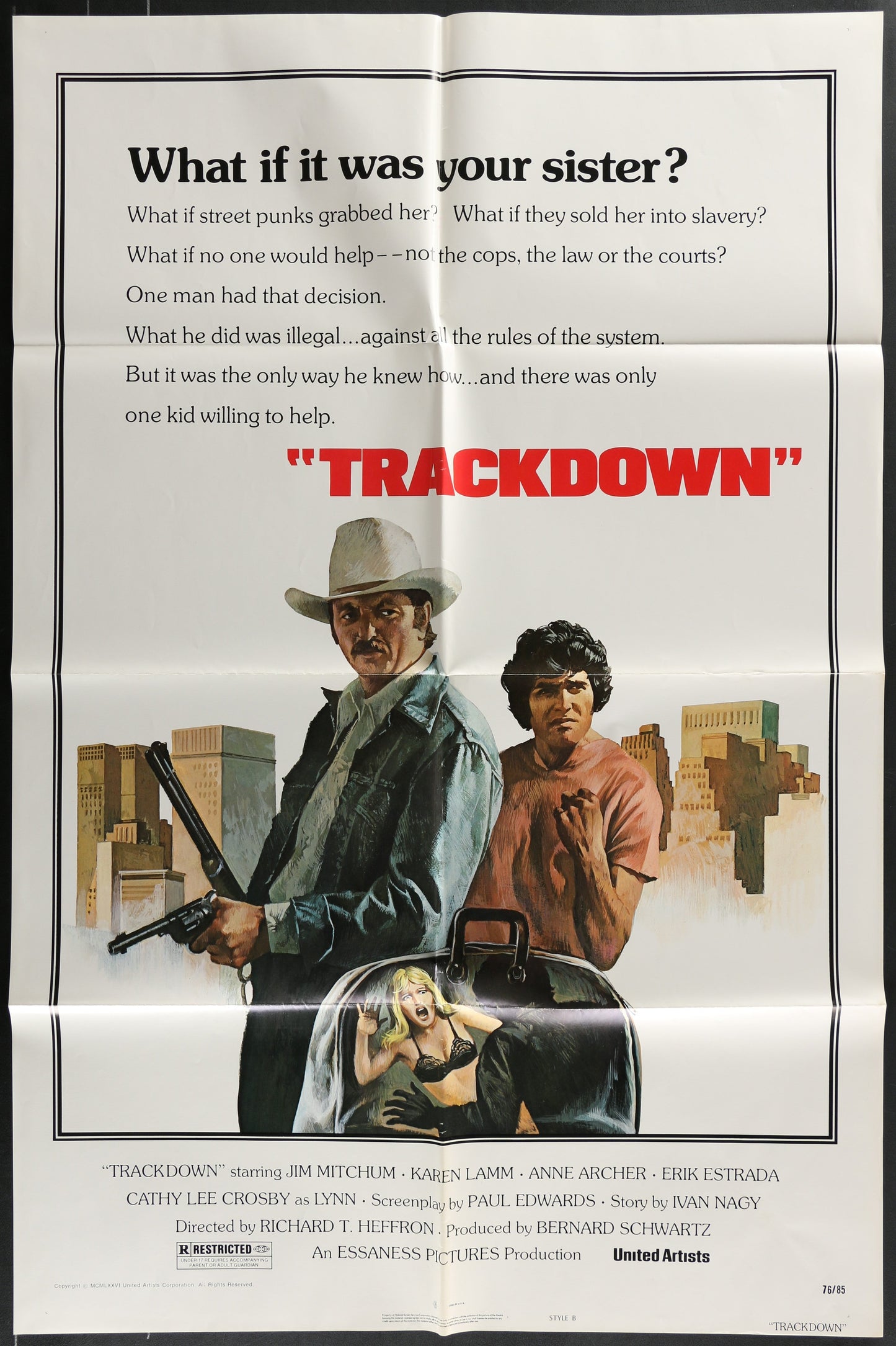 Trackdown (1976) Original US One Sheet Movie Poster