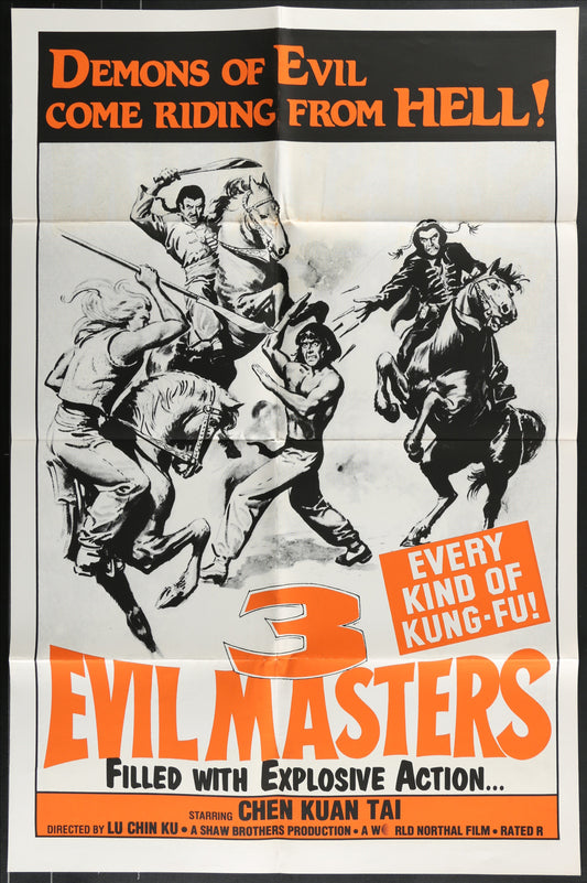 3 Evil Masters (1984) Original US One Sheet Movie Poster