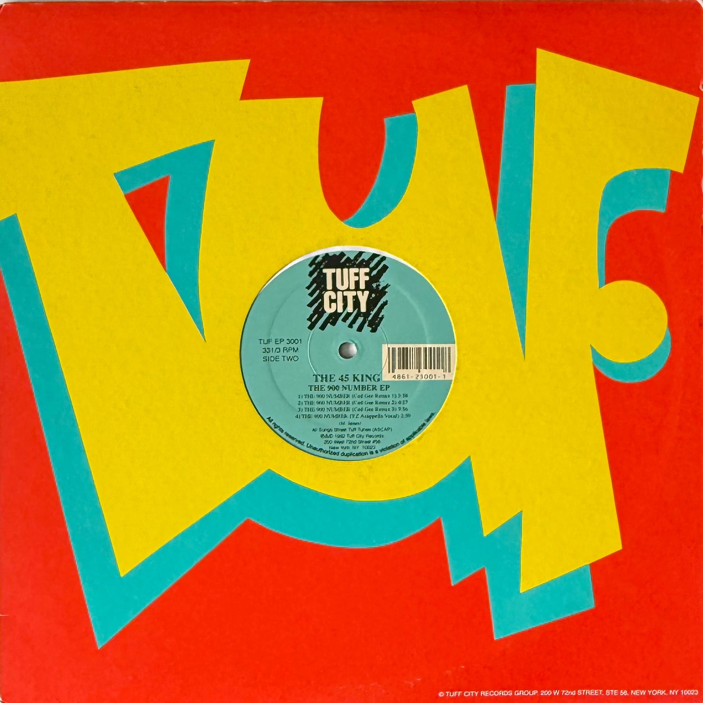 The 45 King - The 900 Number EP (12”vinyl) 1992 US pressing On Tuff City