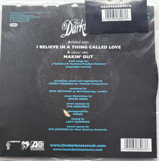 The Darkness – I Believe In A Thing Called Love – 2003 Glam Rock · 7" Picture Disc · Sealed Copy