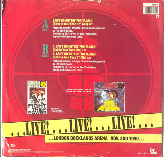 Public Enemy – Can't Do Nuttin' For Ya Man (1990) – 12" Hip Hop Vinyl