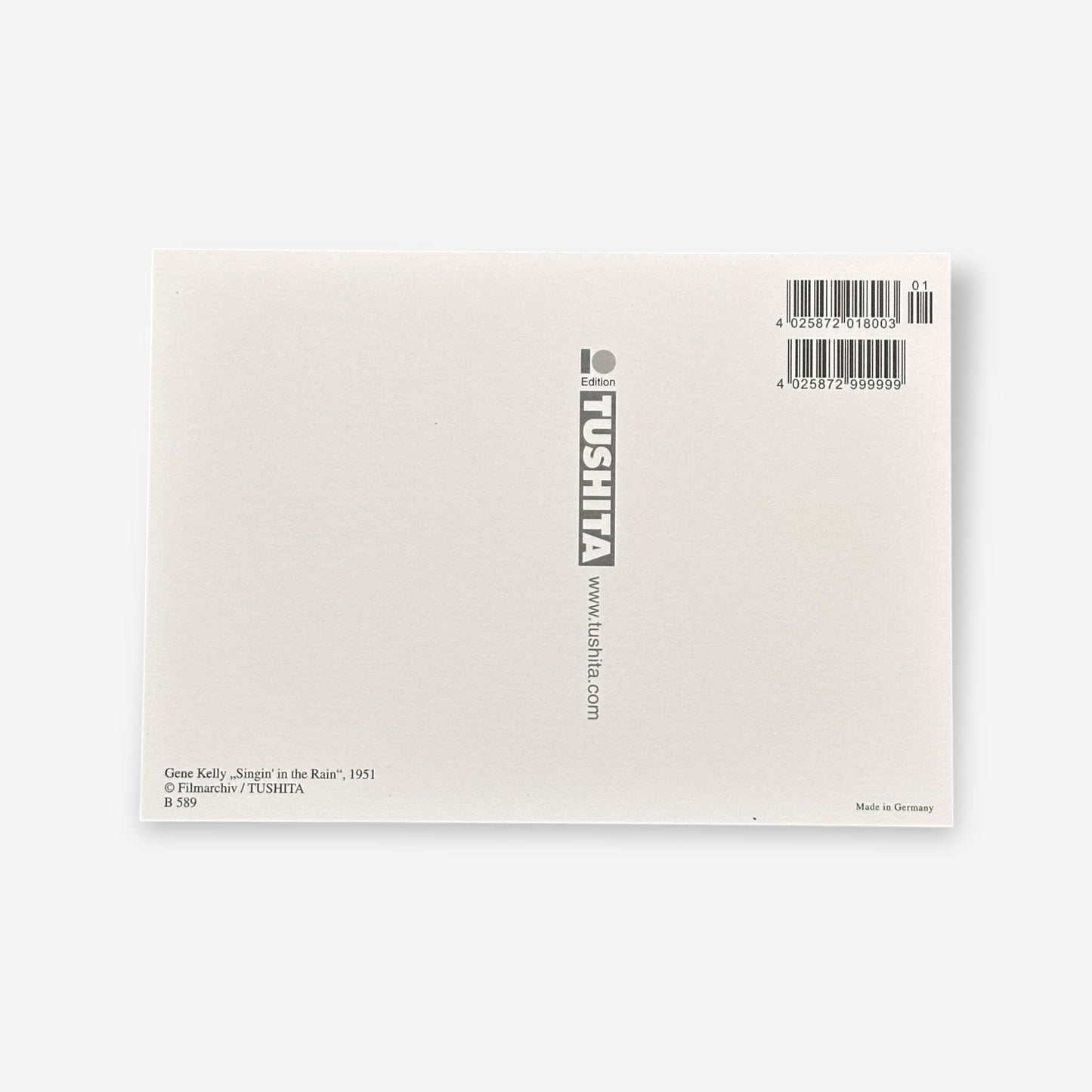 Gene Kelly - Singin' In The Rain Licensed Movie Postcard