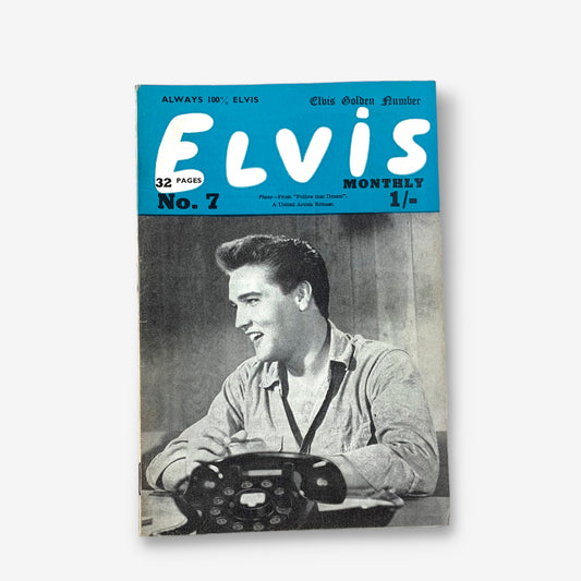 Elvis Monthly Issue 7 - 1962 Elvis Presley A6 Paper Magazine