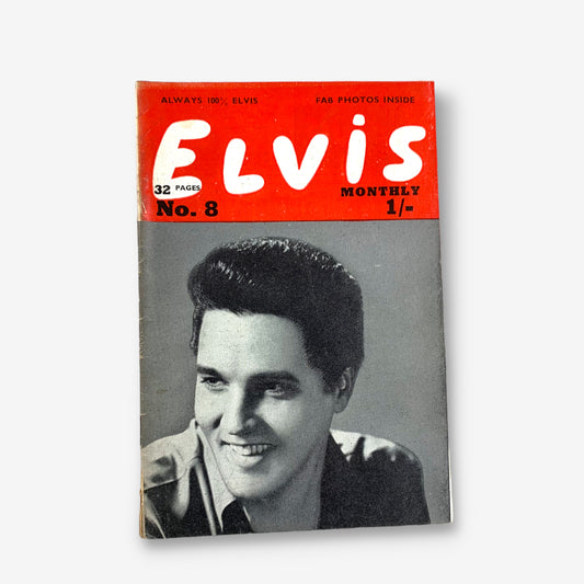 Elvis Monthly Issue 8 - 1962 Elvis Presley A6 Paper Magazine