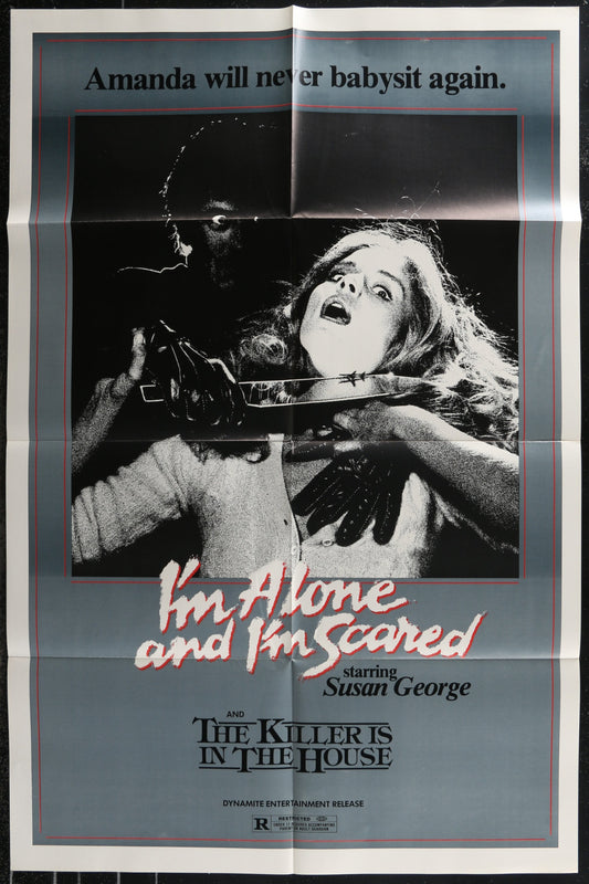 I'm Alone And I'm Scared / The Killer Is In The House (1970s) Original US One Sheet Movie Poster 27 x 41