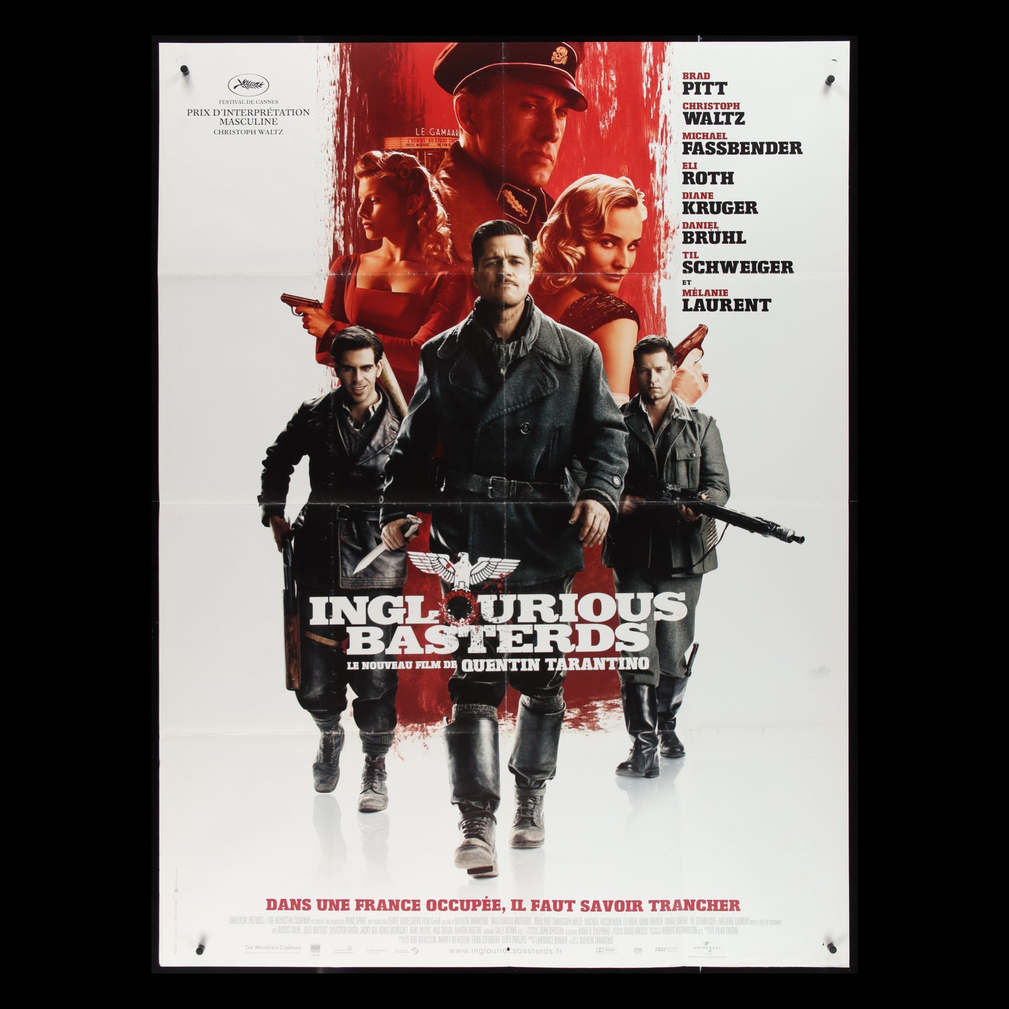 Inglourious Basterds (2009) Original French One Panel Cinema Poster