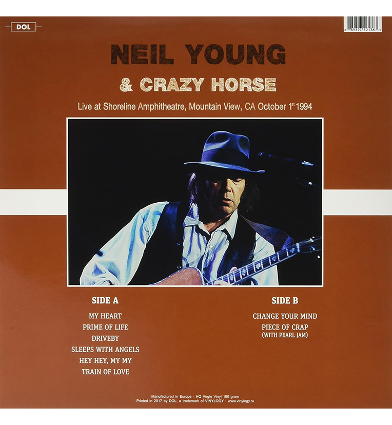 Neil Young & Crazy Horse – Live at the Shoreline Amphitheatre, Mountain View, CA, 1994 (12-Inch Album on 180g Translucent Green Vinyl)