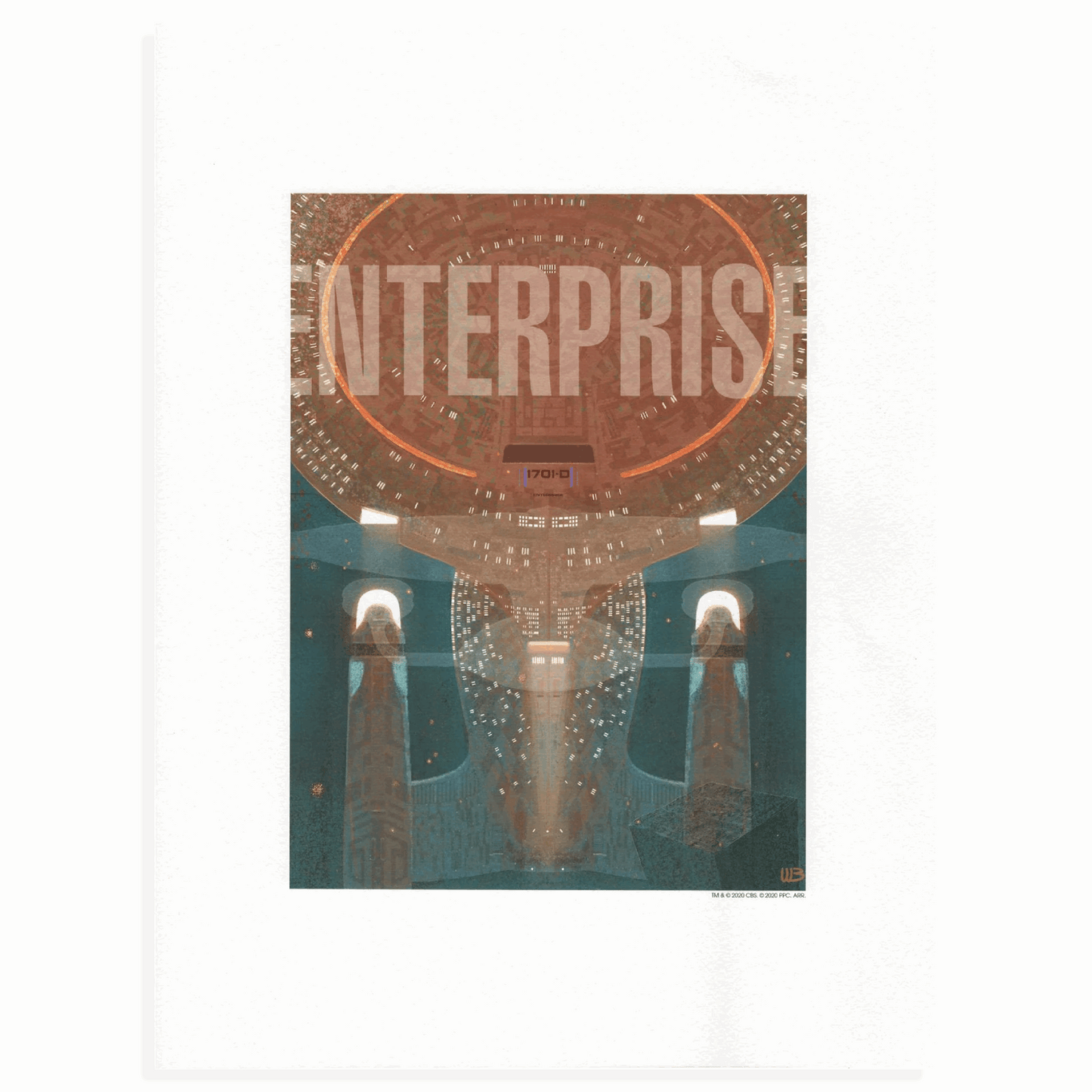 ✨ RARE PRINT: Enterprise-D Print by William Budge (Eaglemoss/Hero Collector) SPECIAL ISSUE #1