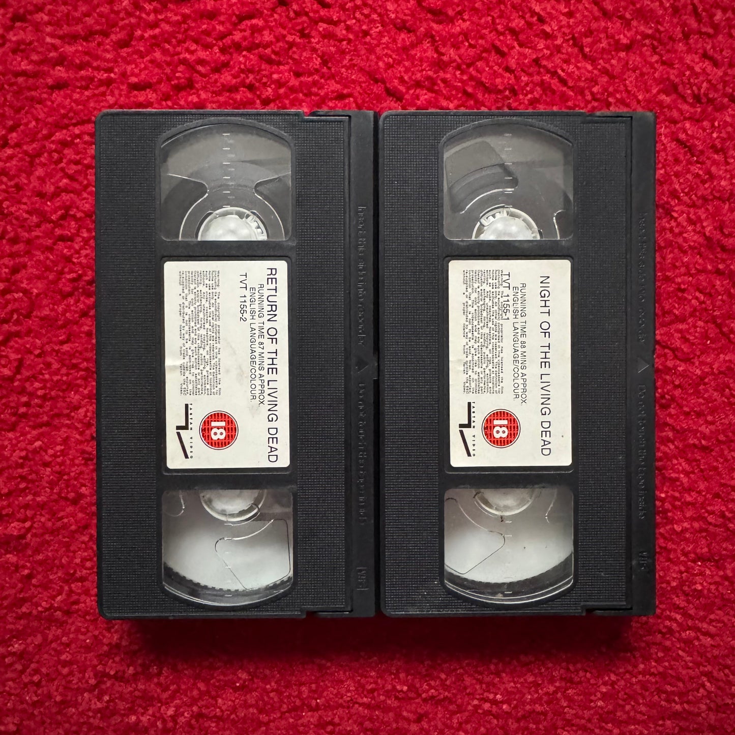 Night of the Living Dead / The Return of the Living Dead Double Boxset VHS Video (1985) TVT1155