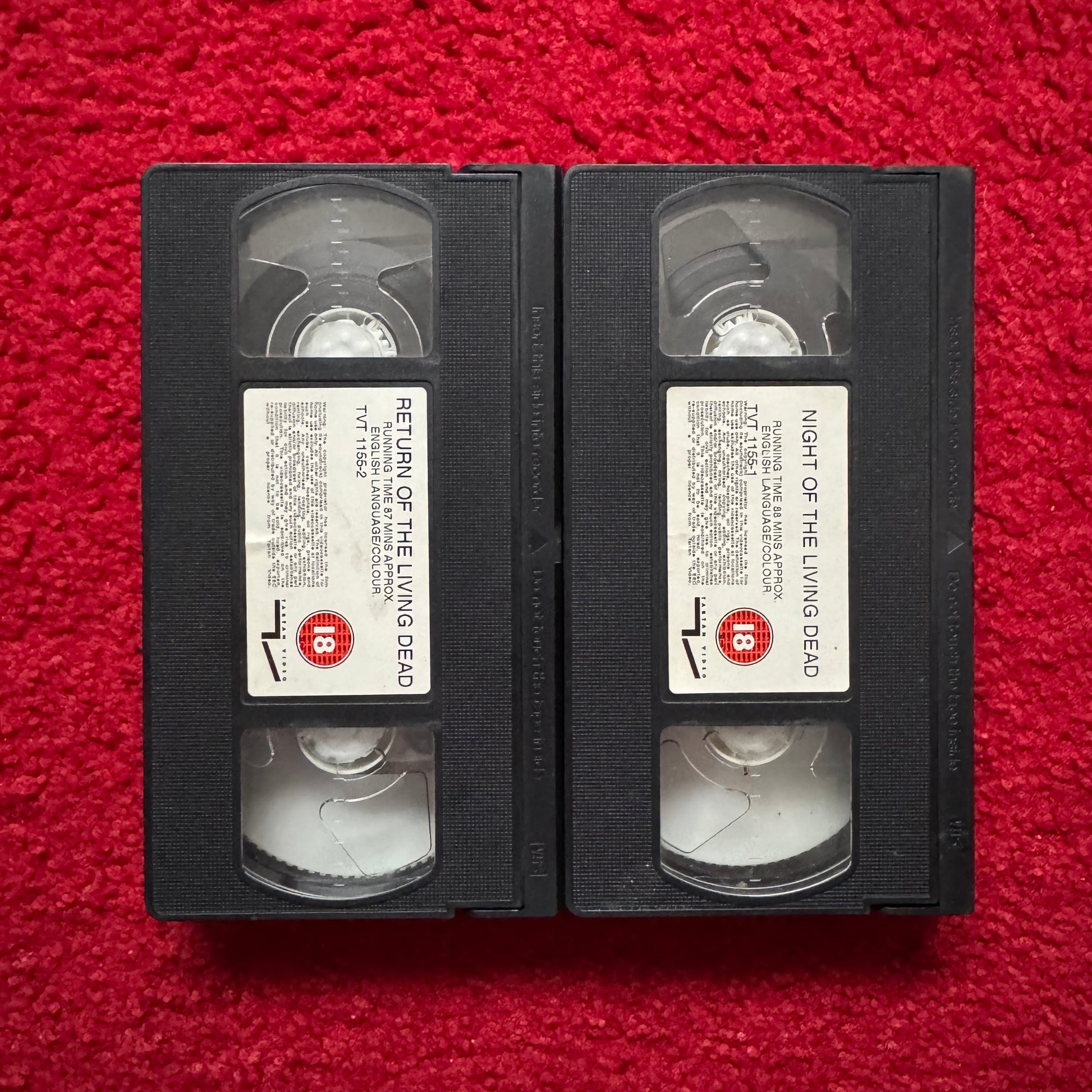 Night of the Living Dead / The Return of the Living Dead Double Boxset VHS Video (1985) TVT1155