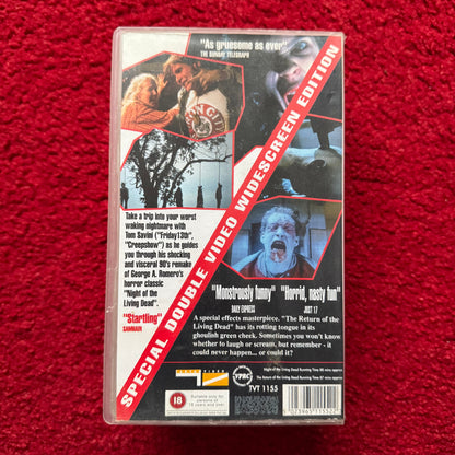 Night of the Living Dead / The Return of the Living Dead Double Boxset VHS Video (1985) TVT1155