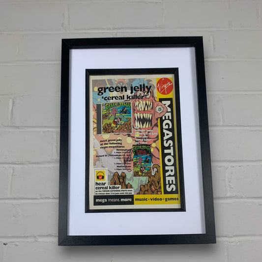 90's Green Jellÿ - 'Cereal Killer' - Original Framed Magazine Poster A4