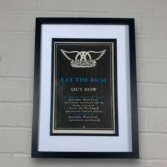 Aerosmith - Eat The Rich - Original Framed Magazine Poster A4