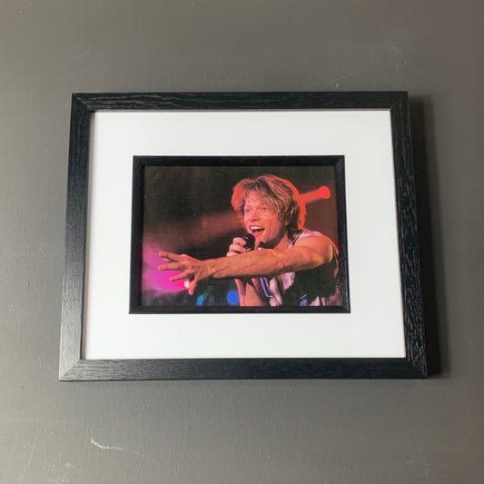 Jon Bon Jovi Live - Original Framed Magazine Print 5x7"