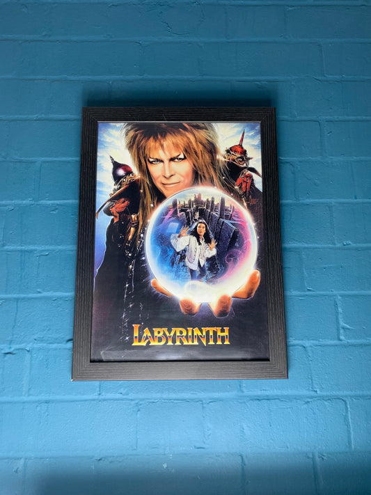 Labyrinth - Film - Original Framed David Bowie Poster 13.5 x 18"