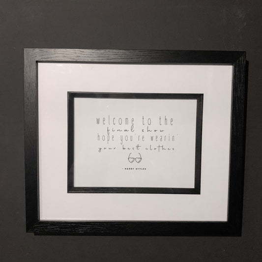 Harry Styles - Sign of the Times - Framed Lyric Print