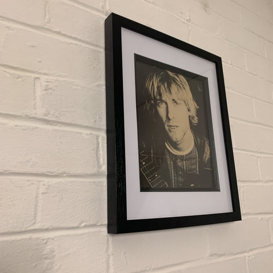 Nirvana - Kurt Cobain Portrait - Original Framed Magazine Print 8x10"