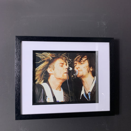 Nirvana - Kurt Cobain & Eugene Kelly - Original Framed Magazine Print 10x8"