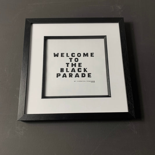 My Chemical Romance - Welcome to the Black Parade - Framed Lyric Print