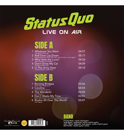 Status Quo – Live On Air (12-Inch Album on 180g Vinyl)