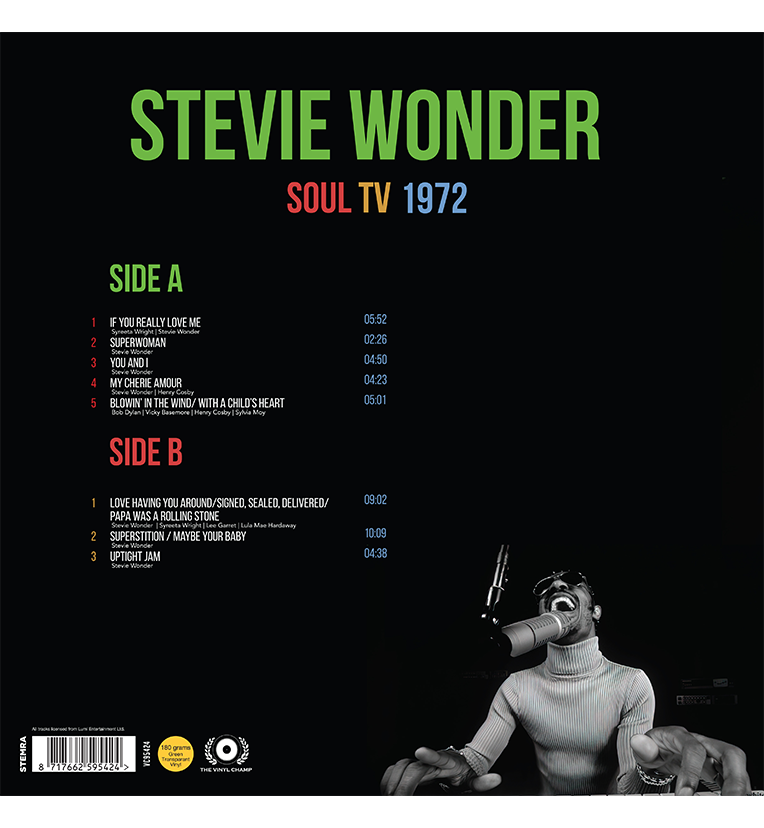 Stevie Wonder – Soul TV 1972 (Limited Edition 12-Inch Album on 180g Transparent Green Vinyl)