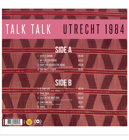Talk Talk – Utrecht 1984 (Limited Edition 12-Inch Album on 180g Transparent Magenta Vinyl)