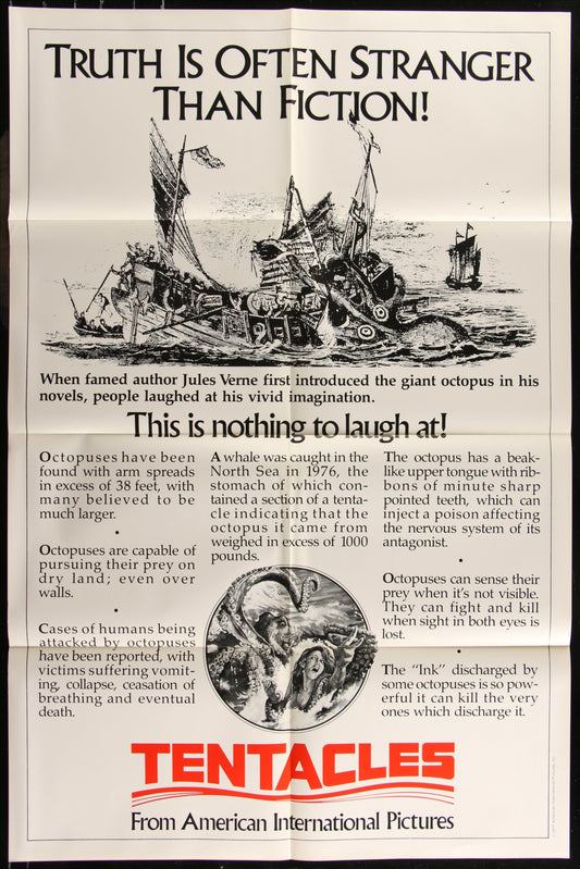 Tentacles (1977) Original US One Sheet Movie Poster 27 x 41