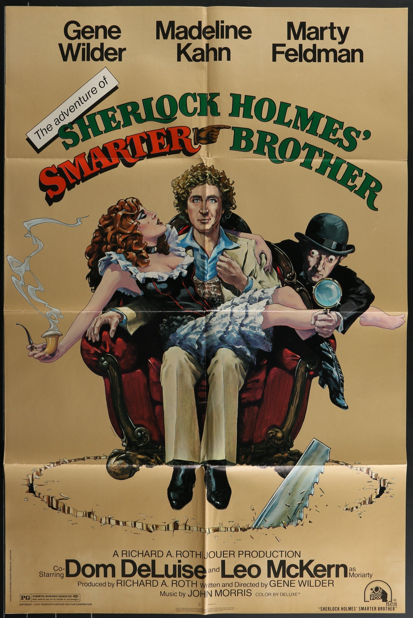 The Adventures Of Sherlock Holmes' Smarter Brother (1975) Original US One Sheet