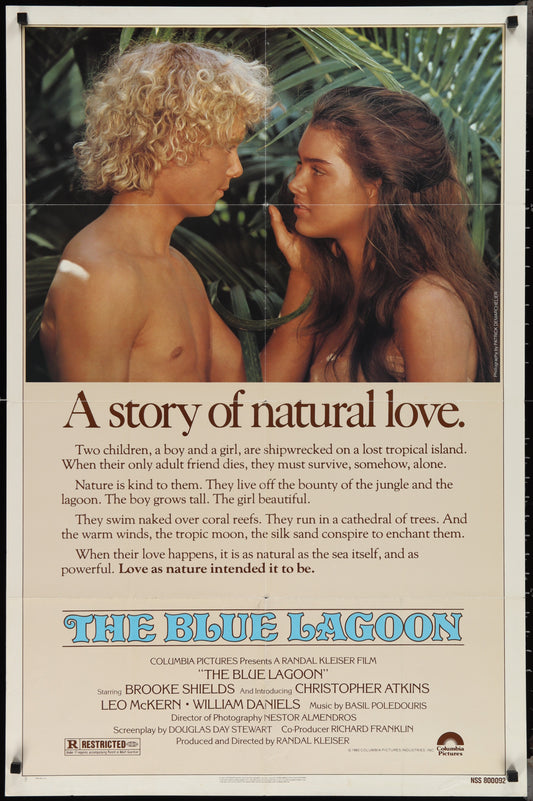 The Blue Lagoon (1980) Original US One Sheet Movie Poster