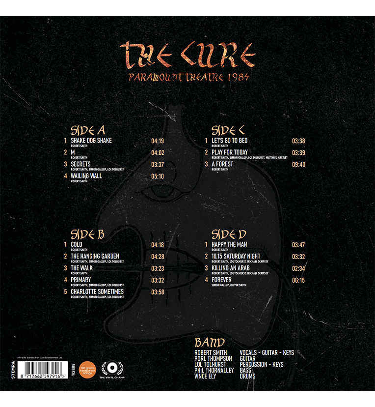 The Cure – Paramount Theatre 1984 (Limited Edition Double-LP on 180g Transparent Orange Vinyl)