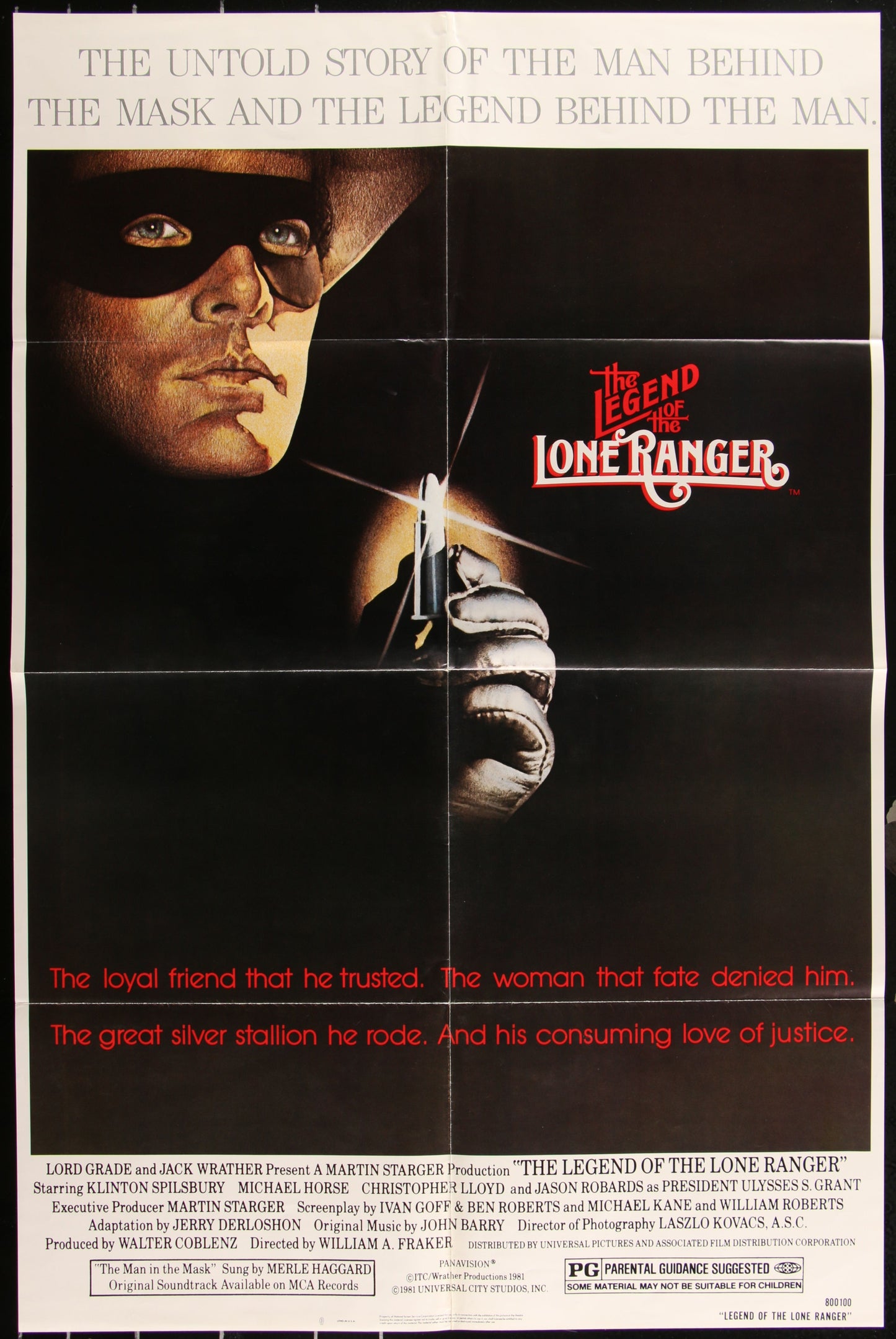 The Legend Of The Lone Ranger (1981) Original US One Sheet Movie Poster 27 x 41