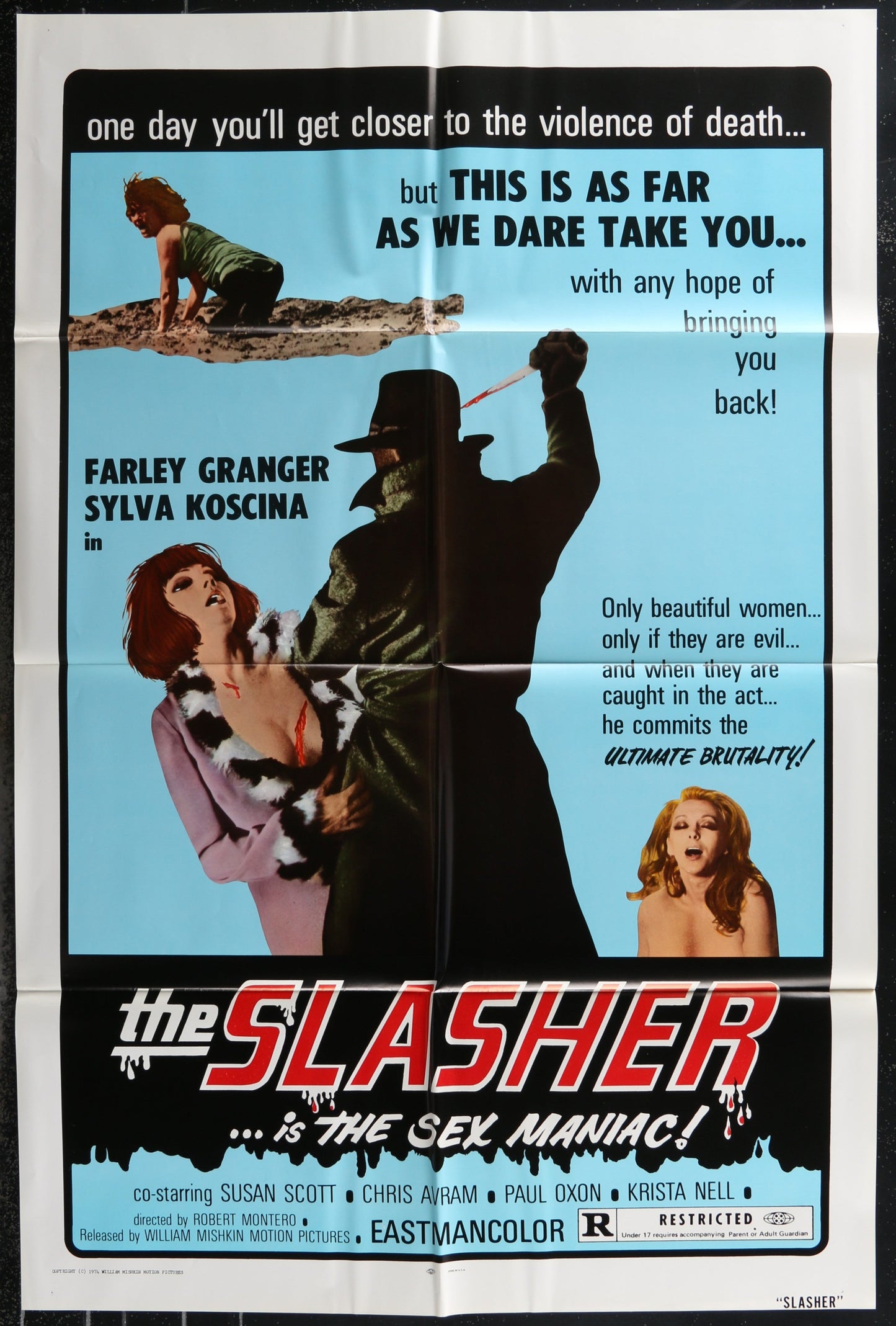 The Slasher (1974) Original US One Sheet Movie Poster 27 x 41
