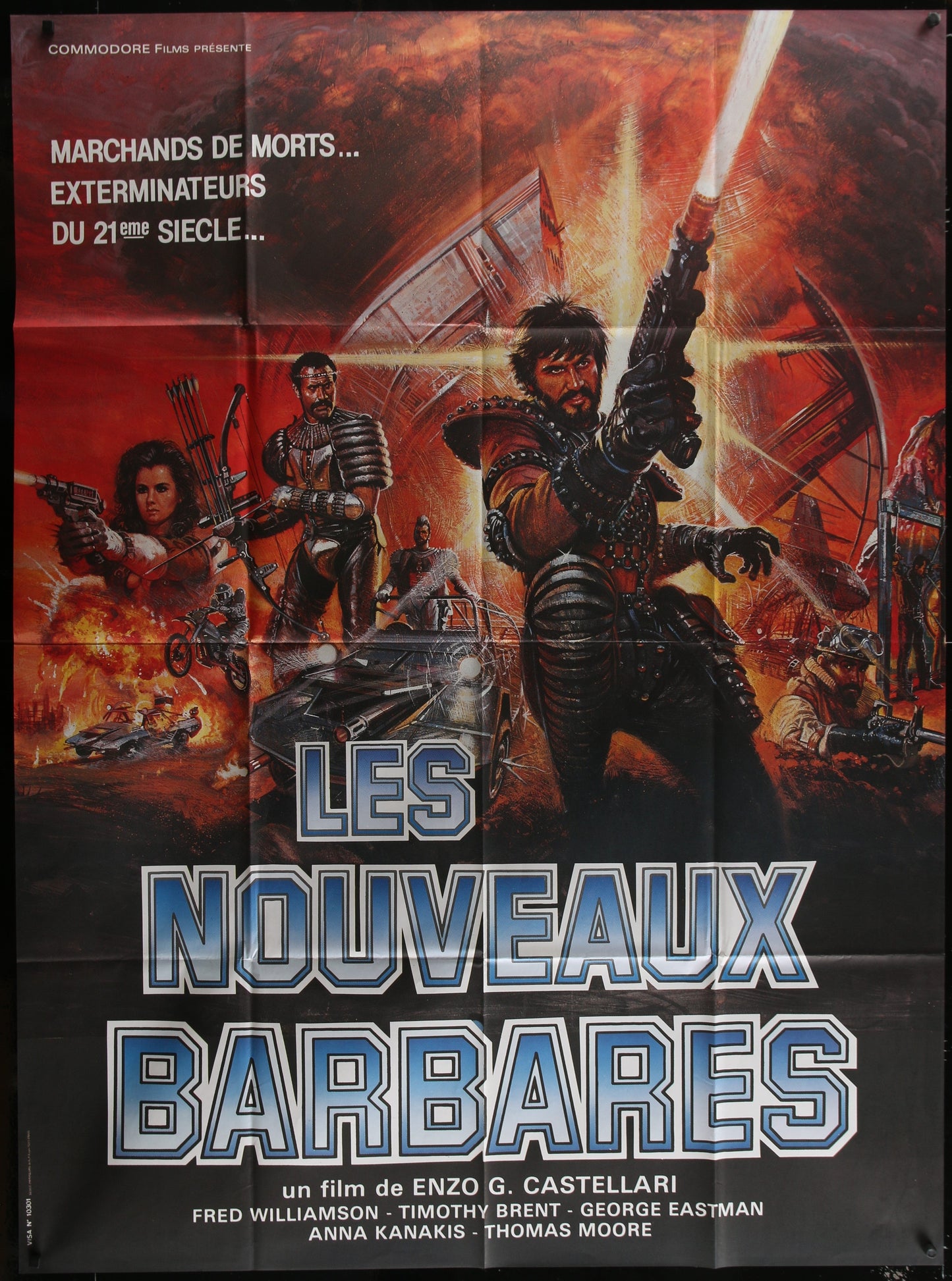 Warriors Of The Wasteland (1984) Original French Grande Movie Poster 46 x 61.75
