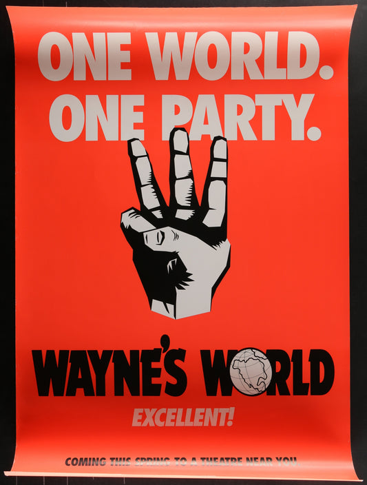 Wayne's World (1992) Advance US One Sheet Movie Poster