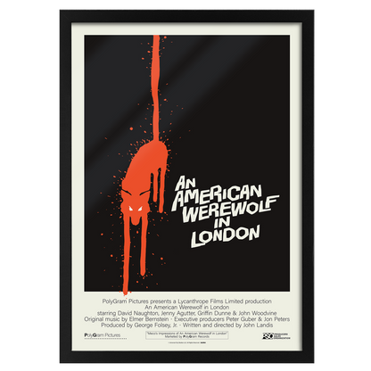 An American Werewolf In London Framed Editions Poster - Black