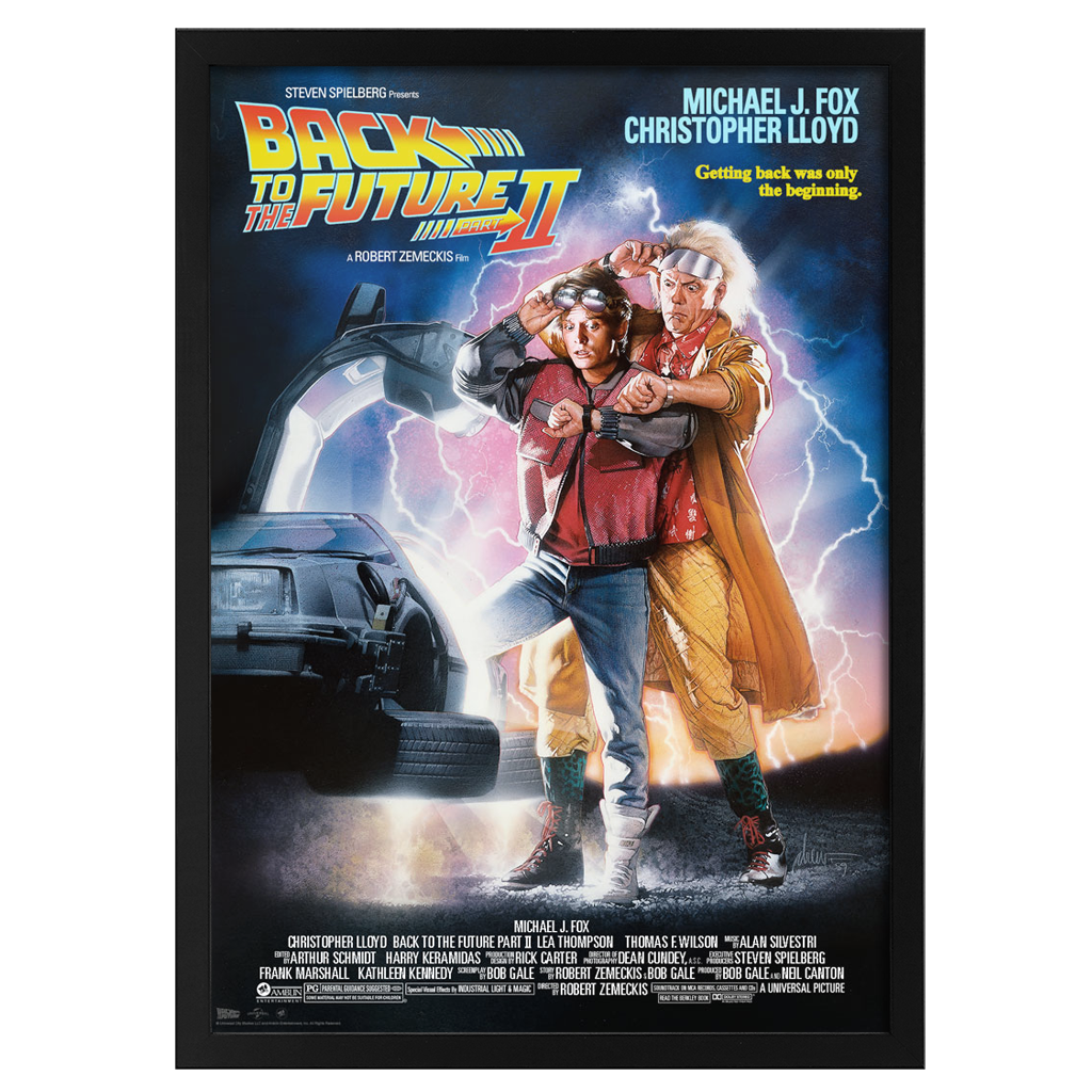 Back To The Future Part II Framed A2 Editions Poster - Black