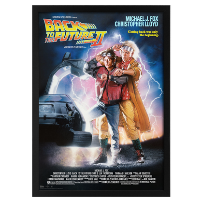 Back To The Future Part II Framed A2 Editions Poster - Black