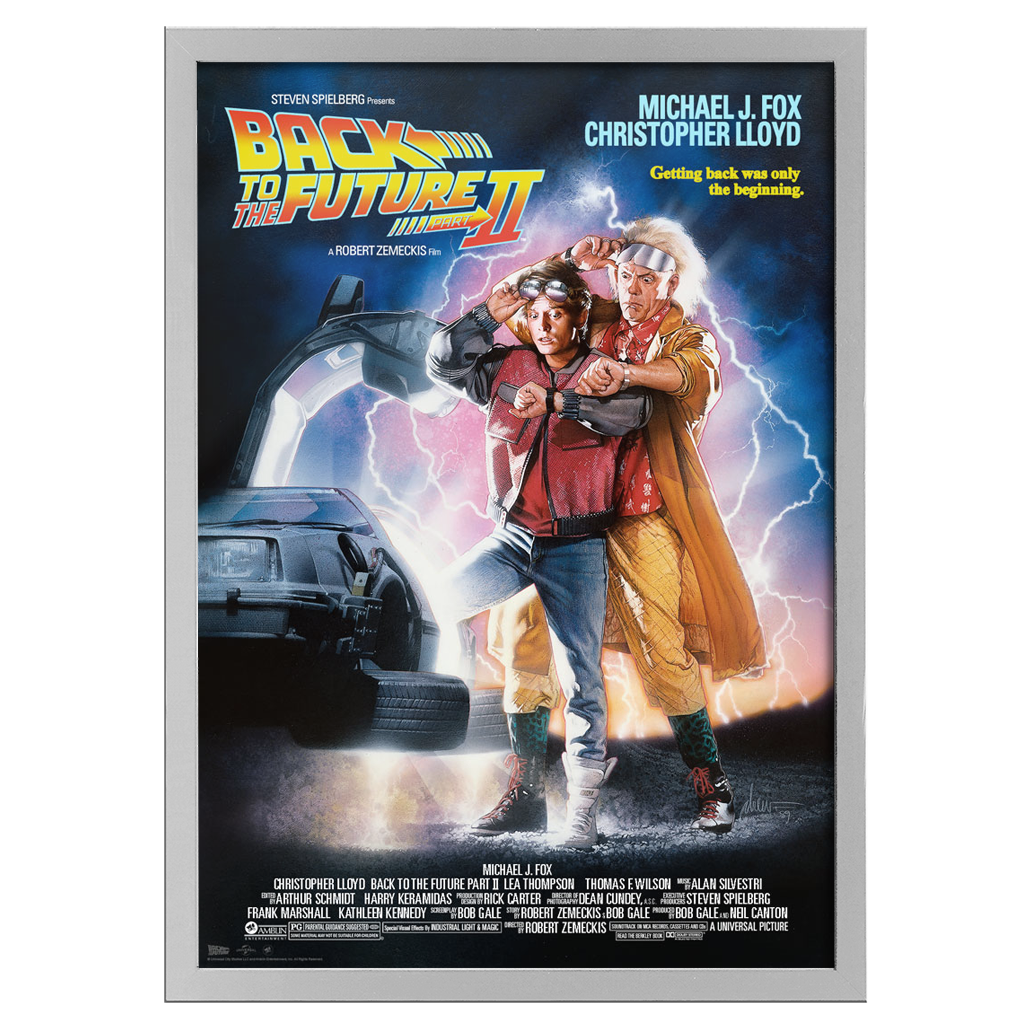 Back To The Future Part II Framed A2 Editions Poster - White