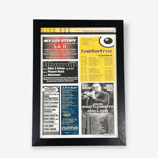 Framed Melody Maker A4 Magazine Poster - Live Gig Events 2000
