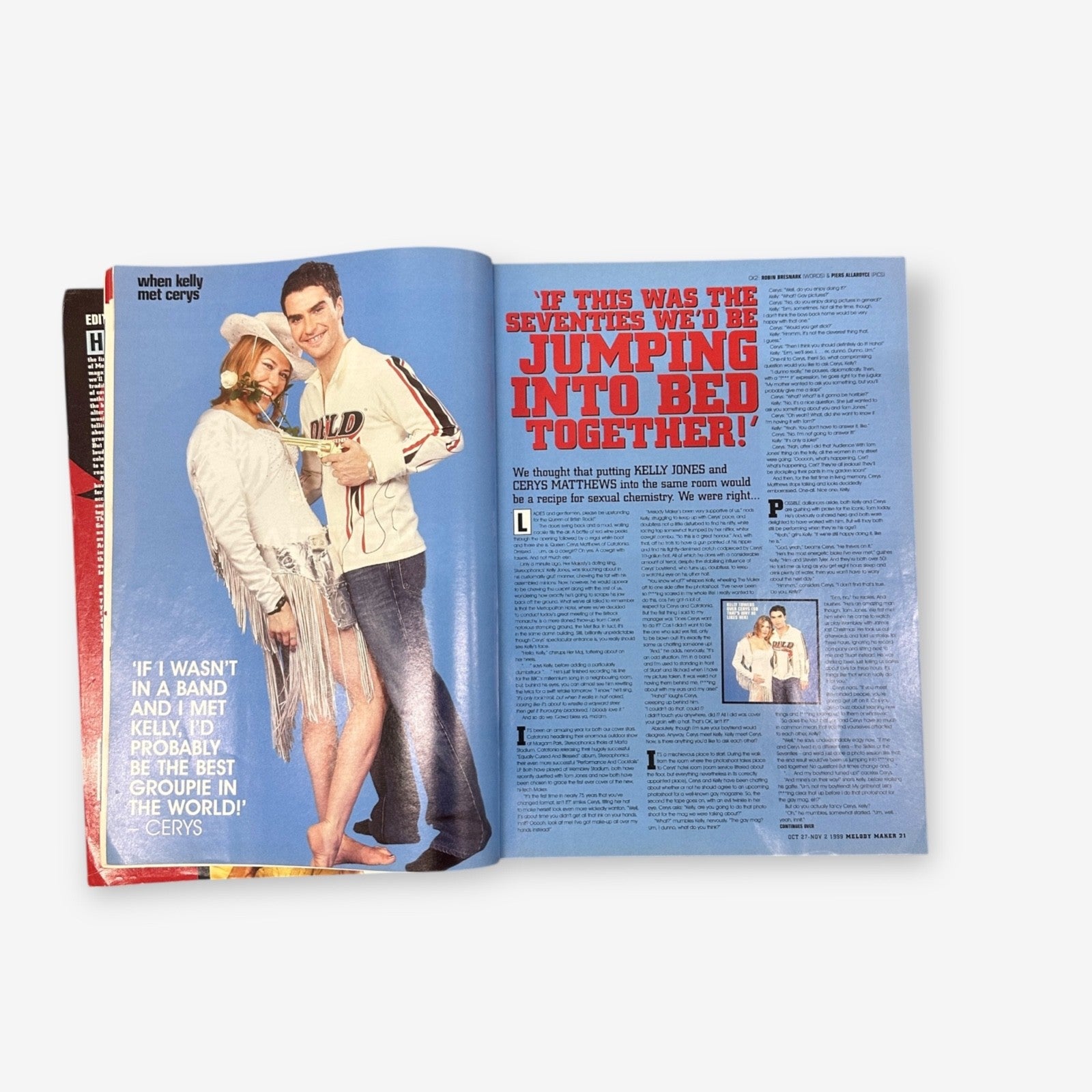 1999 Kelly & Cerys - We're Honoured - Melody Maker Magazine