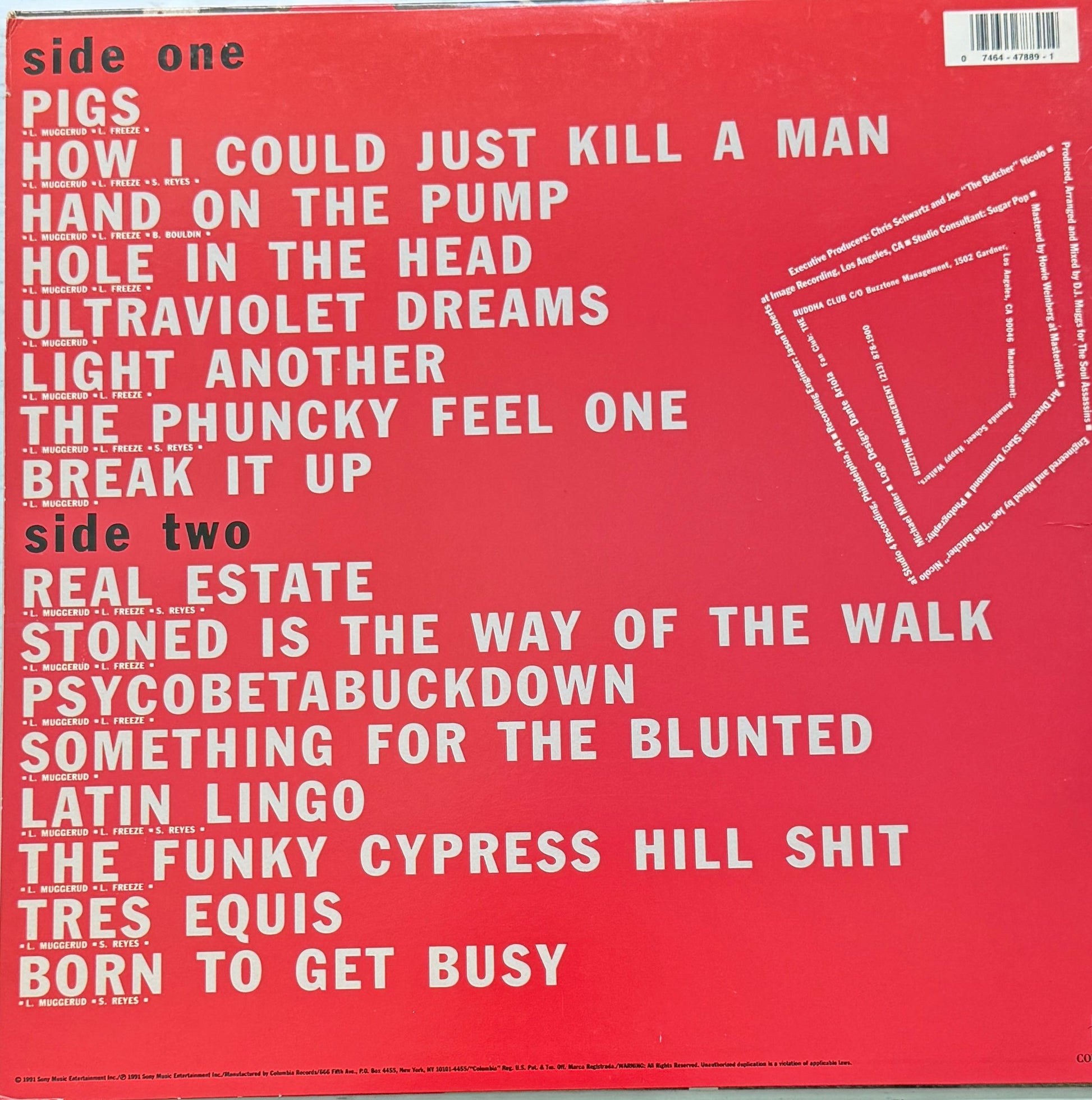 Cypress Hill – Cypress Hill – Ruffhouse Records – 1991