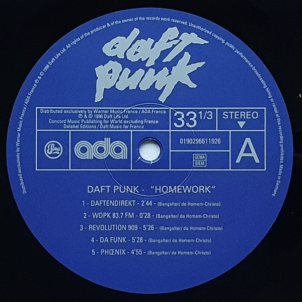 Daft Punk – Homework • 2×Vinyl LP, 2022 Pressing